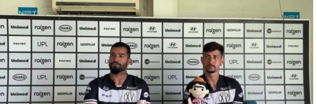 imagem da materia: Michel e Caio Hila são apresentados em entrevista coletiva