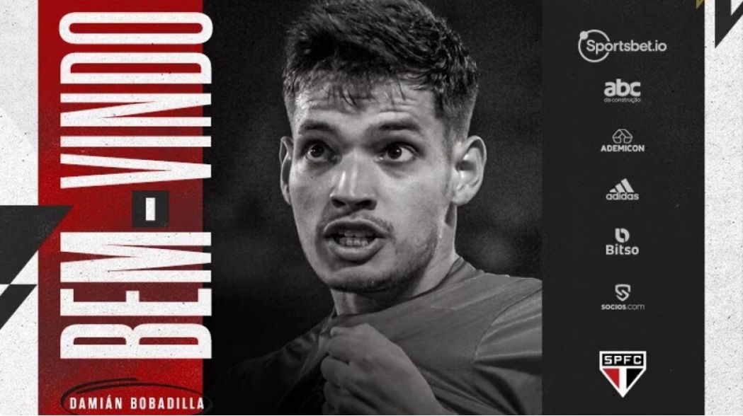 imagem da materia: São Paulo anuncia Damián Bobadilla como reforço para 2024