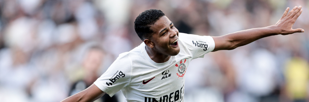 imagem da materia: Wesley marca milésimo gol do Corinthians no Brasileirão