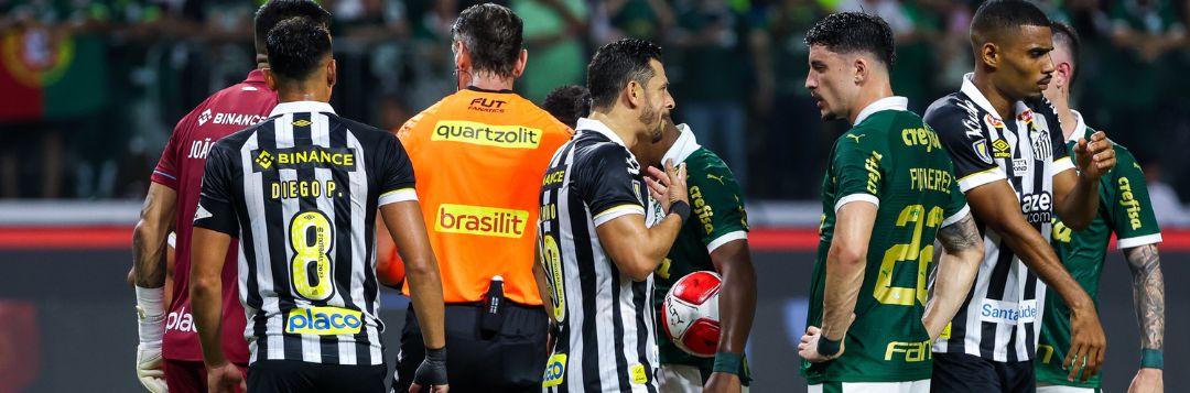 imagem da materia: Santos soma cinco vices para o Palmeiras em 9 anos