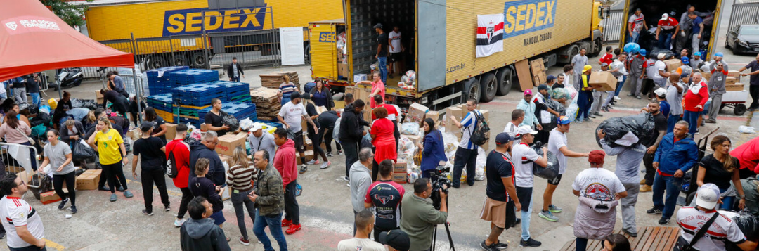imagem da materia: São Paulo envia toneladas de doações ao Rio Grande do Sul