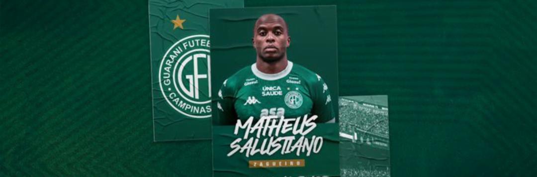 imagem da materia: Guarani oficializa zagueiro Matheus Salustiano
