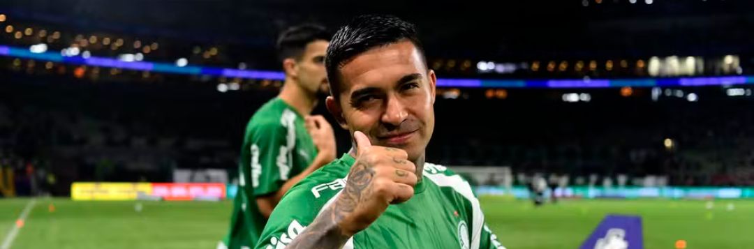imagem da materia: Dudu comemora importante marca alcançada no Palmeiras