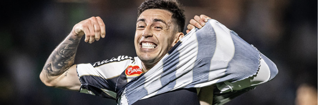 imagem da materia: Escobar celebra gol, mas lamenta empate do Santos