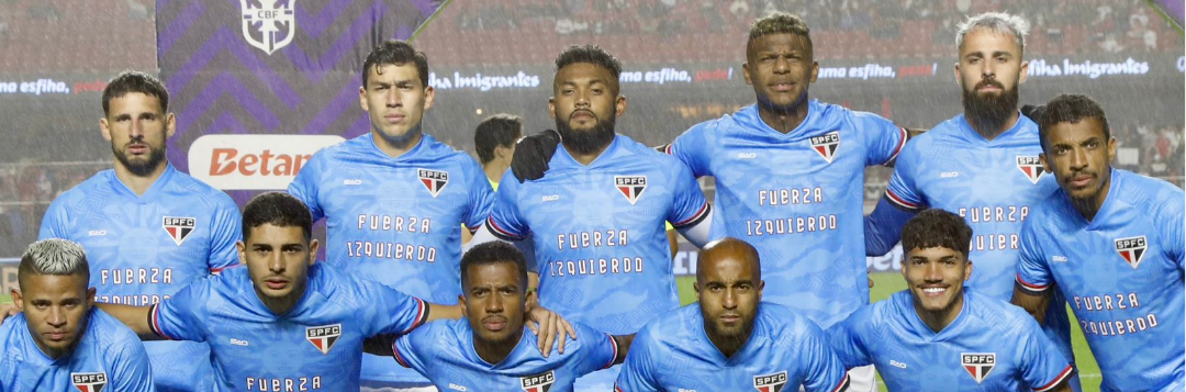 imagem da materia: São Paulo exibe mensagem de apoio a Izquierdo no Morumbis