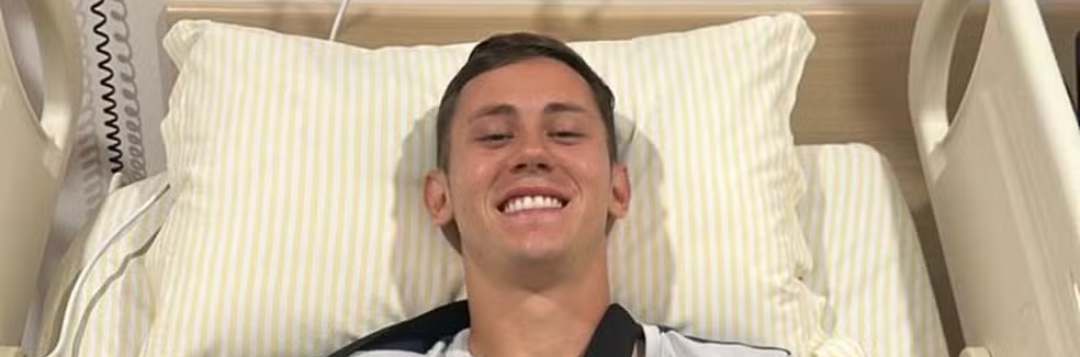 imagem da materia: No hospital, Patryck Lanza tranquiliza torcida do São Paulo