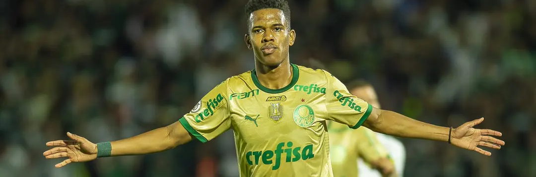 imagem da materia: Em constante ascensão, Estêvão pode superar marca de Endrick