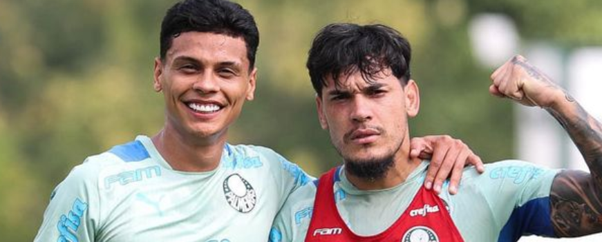 imagem da materia: Gustavo Gómez e Ríchard Ríos se reapresentam no Palmeiras