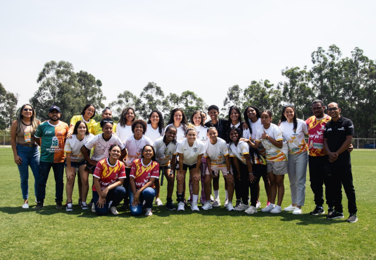 imagem da materia: Corinthians Feminino recebe visita das atletas da Cufa Piauí