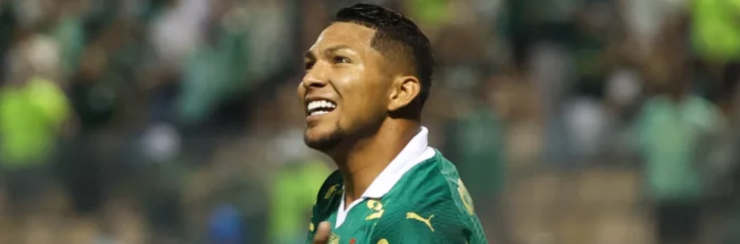 imagem da materia: Rony é o jogador que mais atuou em 2024 pelo Palmeiras