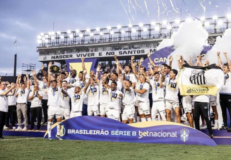 imagem da materia: Santos pode ser o campeão com menor pontuação da Série B