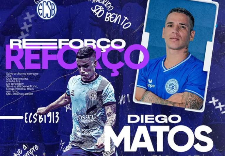 imagem da materia: São Bento acerta contratação do lateral-esquerdo Diego Matos
