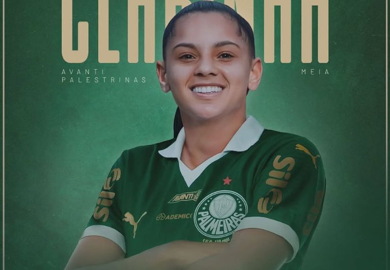 imagem da materia: Palmeiras confirma a contratação da meia-campista Clarinha