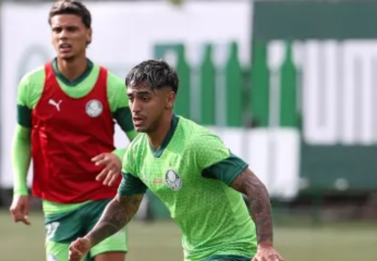 imagem da materia: Facundo Torres marca em treino e celebra no Palmeiras