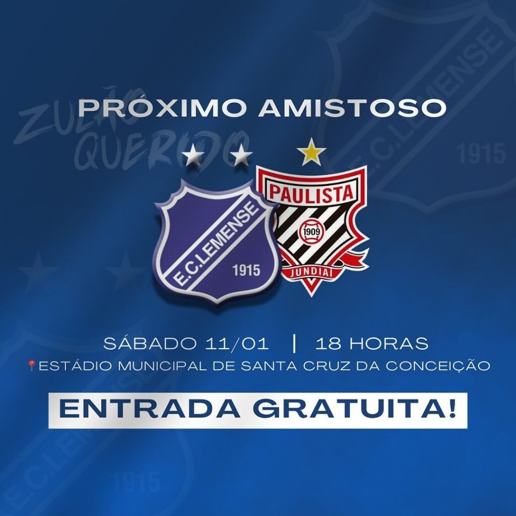 Lemense fará jogo-treino aberto ao público contra o Paulista