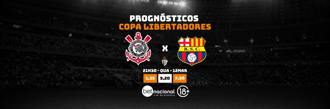 imagem da materia: Palpites | Corinthians x Barcelona-EQU - Libertadores