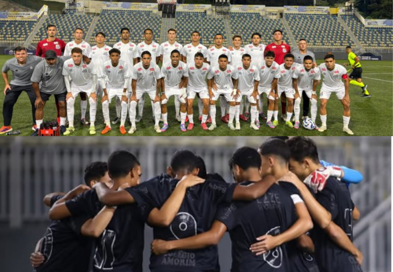 imagem da materia: Corinthians e Santos empatam em jogo de 8 gols no Sub-20