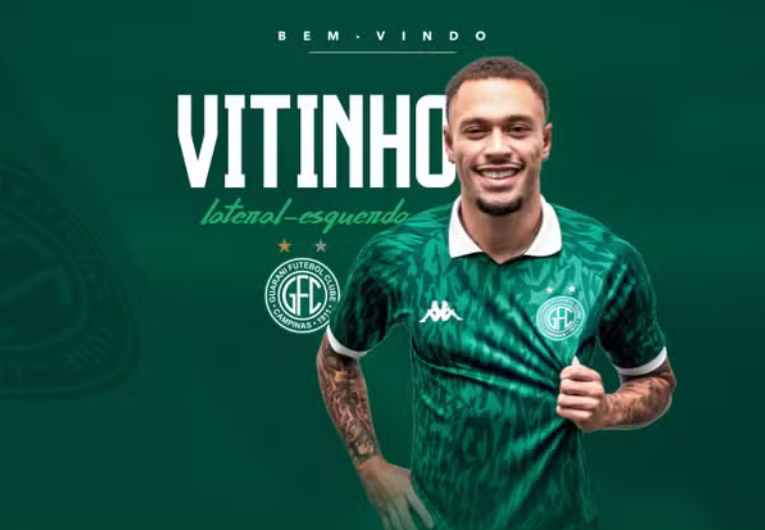 imagem da materia: Guarani anuncia lateral Vitinho como reforço para a Série C