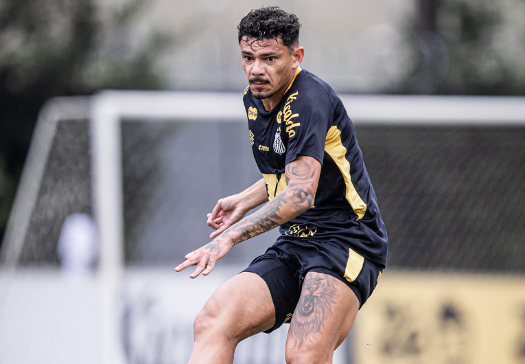 imagem da materia: Santos vence jogo-treino com gols de Thaciano e Tiquinho