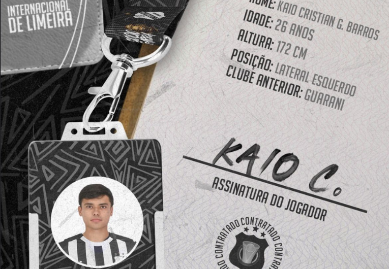imagem da materia: Inter anuncia a contratação do lateral Kaio Cristian