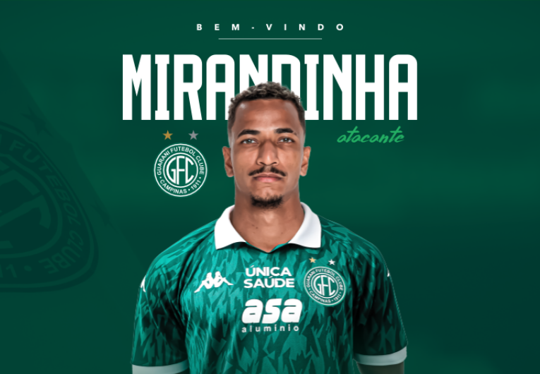 imagem da materia: Guarani acerta contratação do atacante Mirandinha