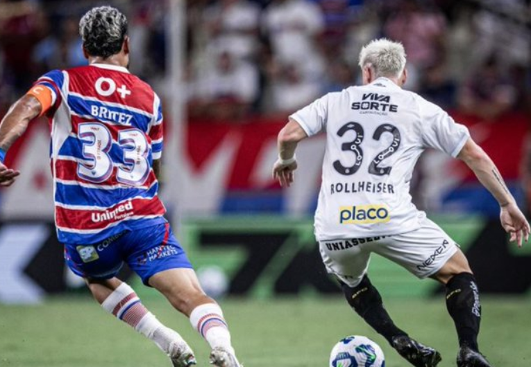 imagem da materia: Santos vence Fortaleza em jogo emocionante de 5 gols