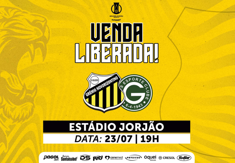 imagem da materia: Novorizontino abre venda de ingressos para jogo contra Goiás