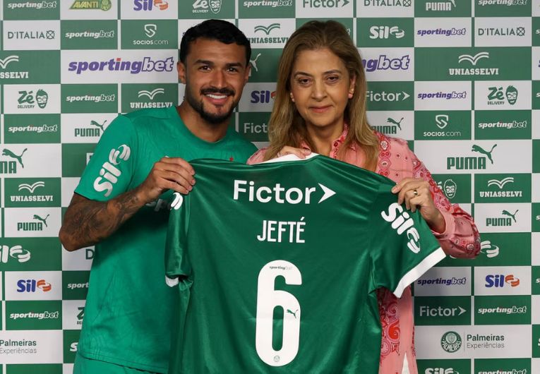 imagem da materia: Jefté é apresentado oficialmente pelo Palmeiras