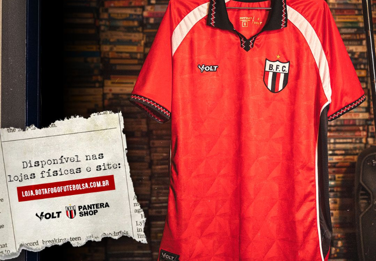 imagem da materia: Botafogo-SP lança camisa retrô inspirada nos anos 90