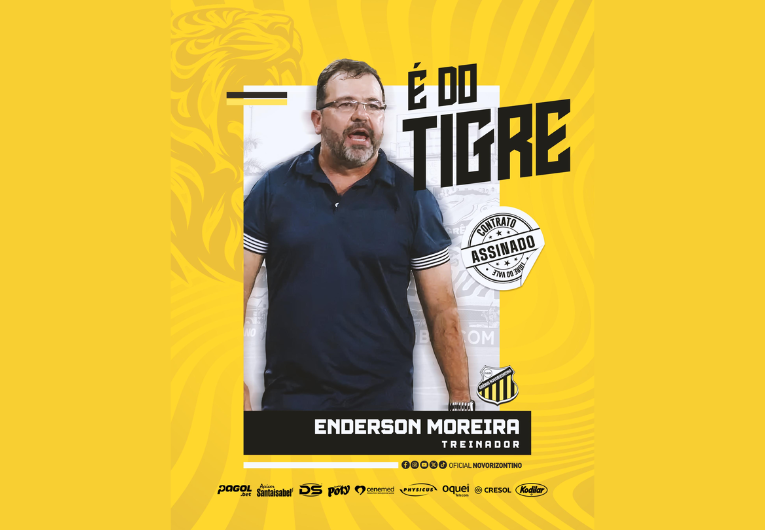 imagem da materia: Novorizontino anuncia Enderson Moreira como novo técnico