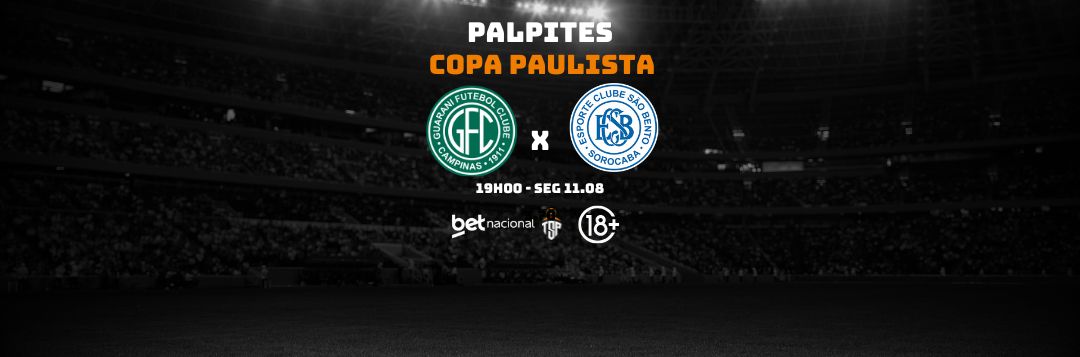 imagem da materia: Palpites: Guarani B x São Bento - Copa Paulista