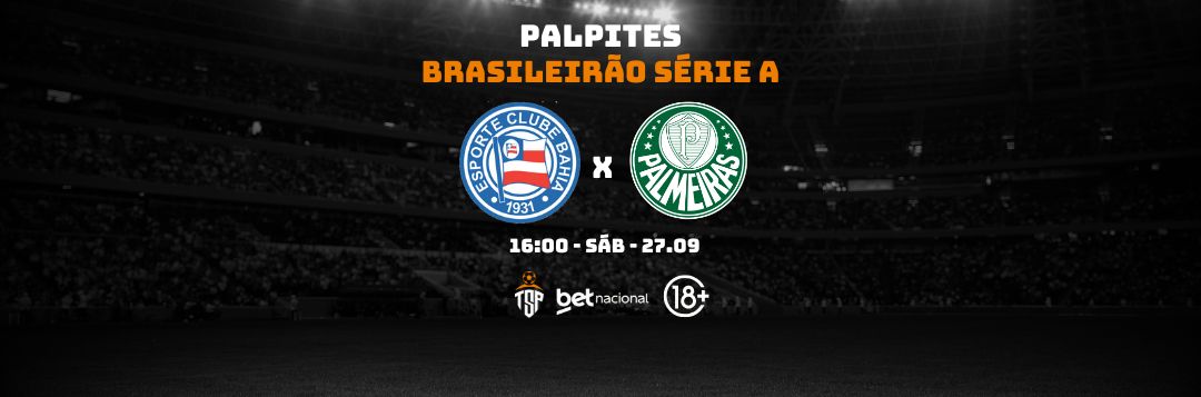 imagem da materia: Palpites: Bahia x Palmeiras - Série A