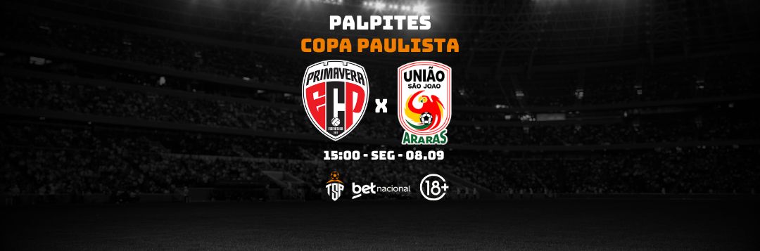 imagem da materia: Palpites: Primavera x União São João - Copa Paulista