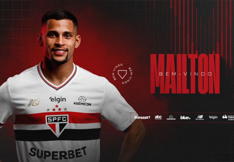 imagem da materia: São Paulo anuncia a contratação de Mailton
