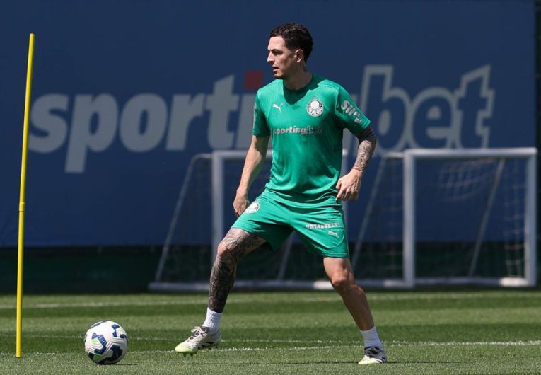 imagem da materia: Aníbal comemora a marca de 100 jogos pelo Palmeiras