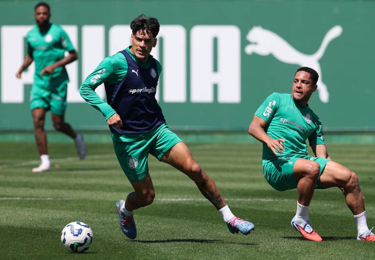 imagem da materia: Com elenco completo, Palmeiras realiza treino técnico tático