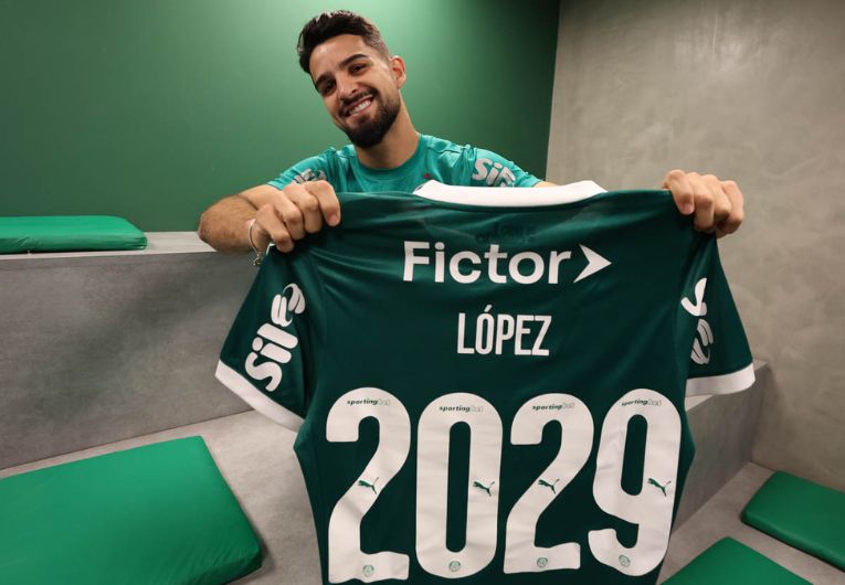 imagem da materia: Flaco López renova com Palmeiras até final de 2029