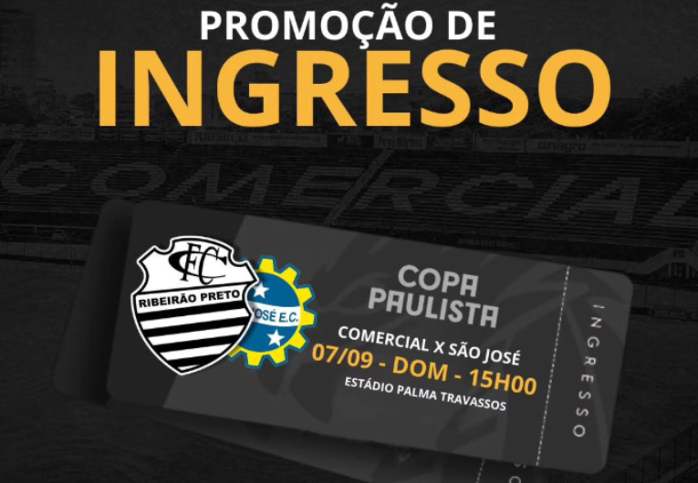 imagem da materia: Comercial faz promoção de ingressos para jogo com São José