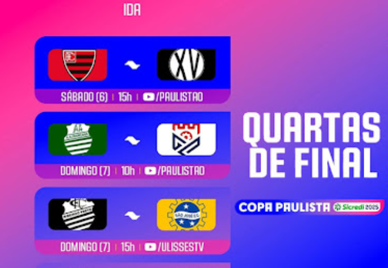 imagem da materia: Veja jogos das quartas da Copa Paulista neste fim de semana