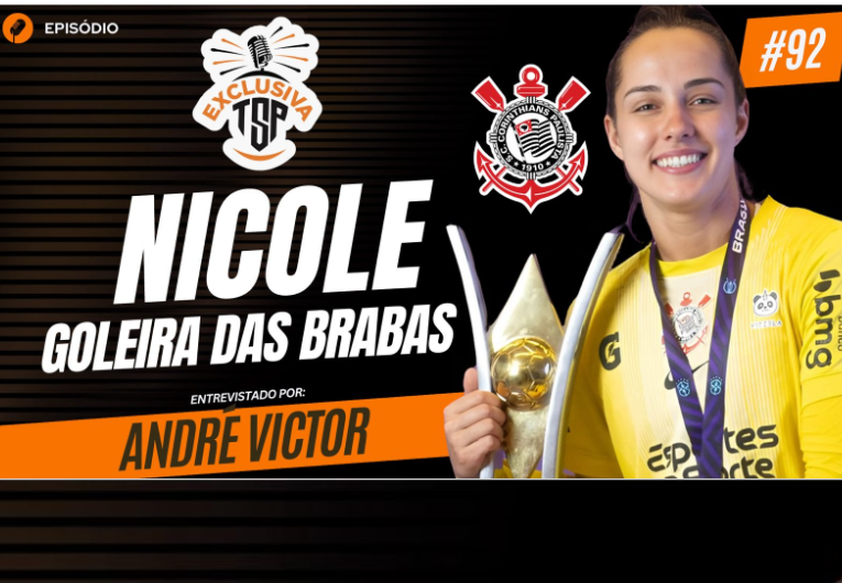 imagem da materia: Goleira do Corinthians, Nicole, é convidada do Exclusiva TSP