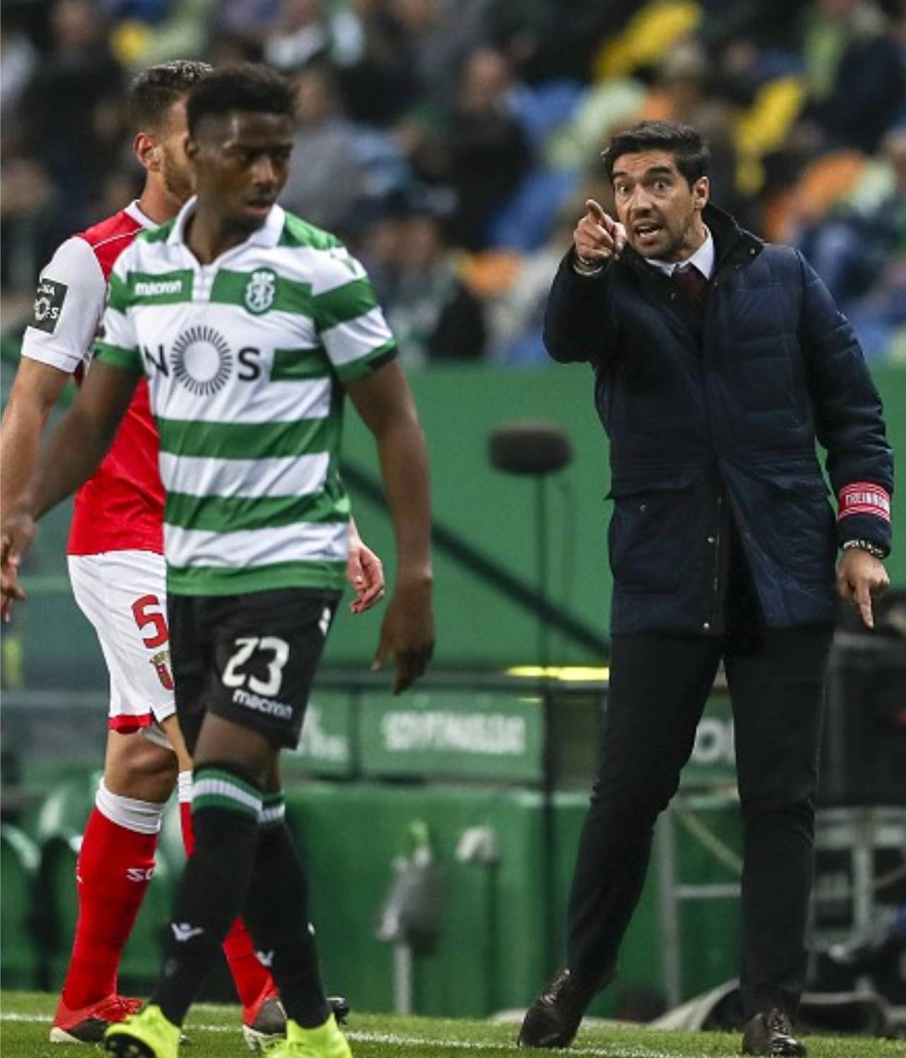 bel Ferreira como jogador do Sporting Lisboa, antes de se tornar técnico do Palmeiras.