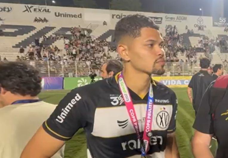 imagem da materia: Herói do título comenta emoção após gol do XV: 