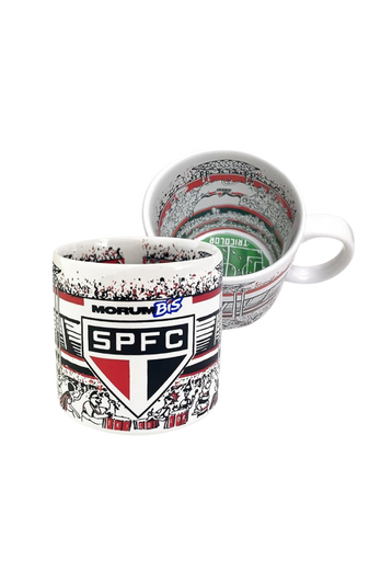 Caneca Estádio São Paulo SPFC com estampa temática do clube.