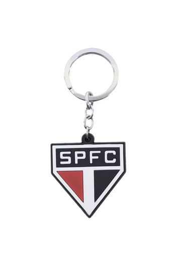 Chaveiro de borracha com o brasão do São Paulo FC.