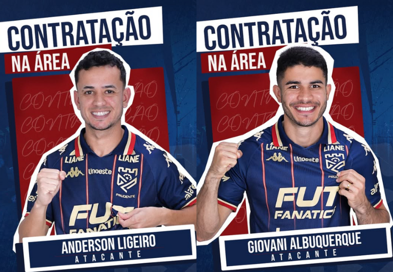 imagem da materia: Grêmio Prudente anuncia dupla de atacantes campeões para 2026