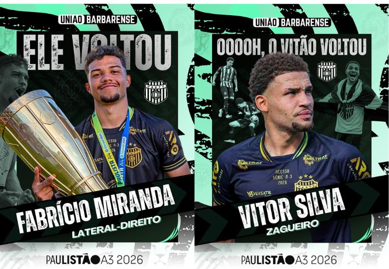 imagem da materia: União Barbarense anuncia retornos importantes