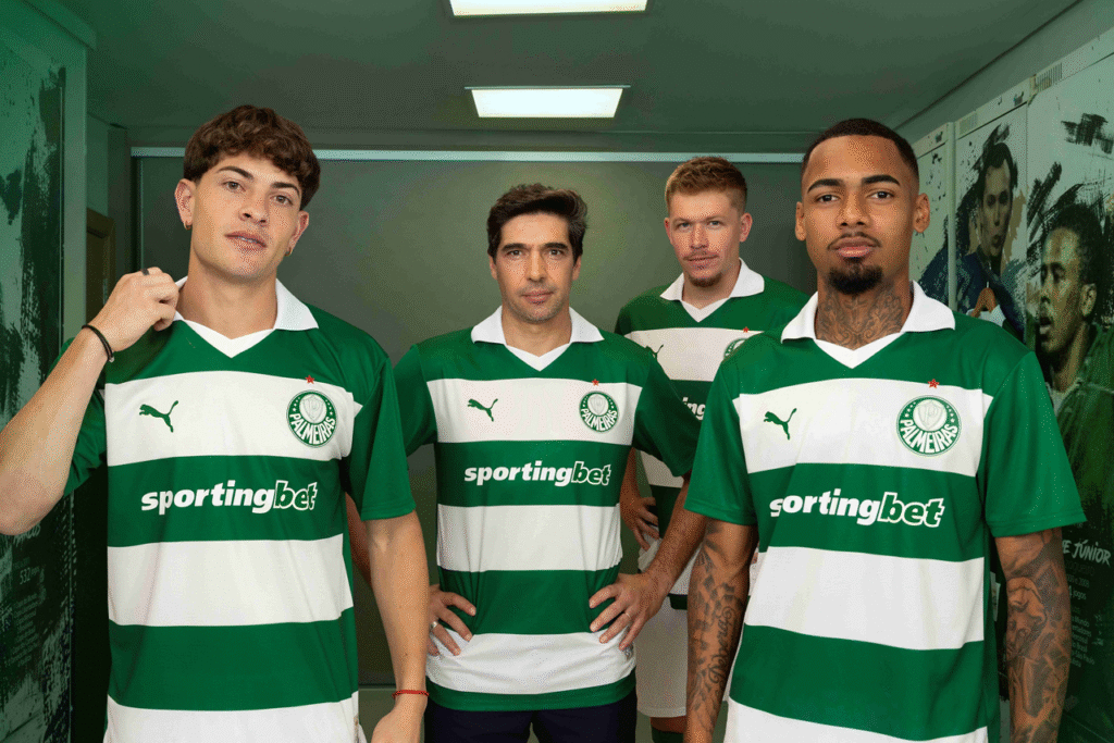 Palmeiras lança novo uniforme e vai estreá-lo contra o Vitória