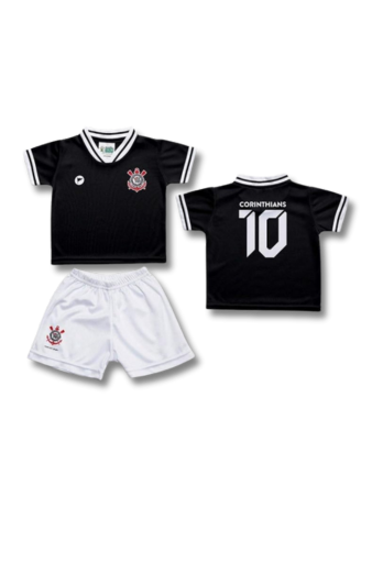 Camiseta infantil do Corinthians Torcida Baby, roupa oficial para bebês e crianças com o escudo do Timão.