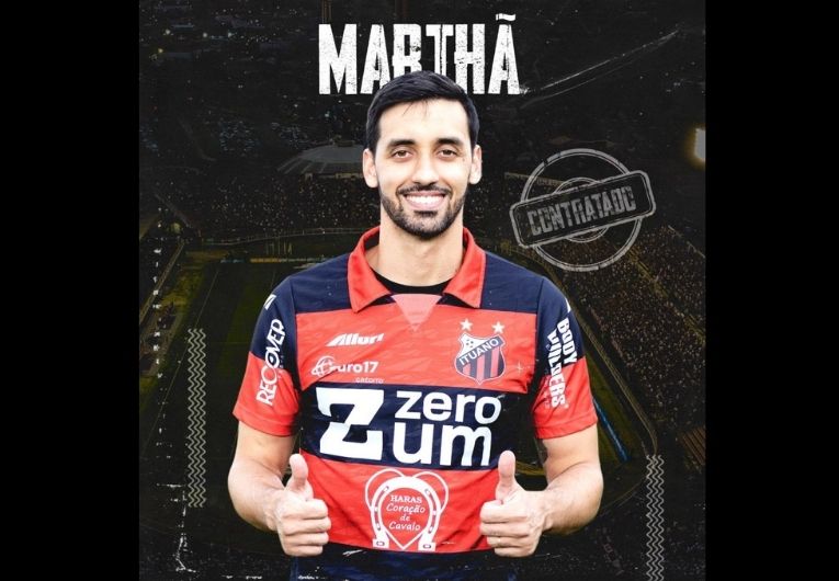 Volante Marthã em foto oficial, retornando ao Ituano para a temporada 2026.
