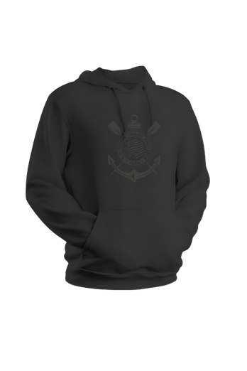 Moletom Corinthians All Blacks oficial em preto, com escudo do Timão bordado no peito.